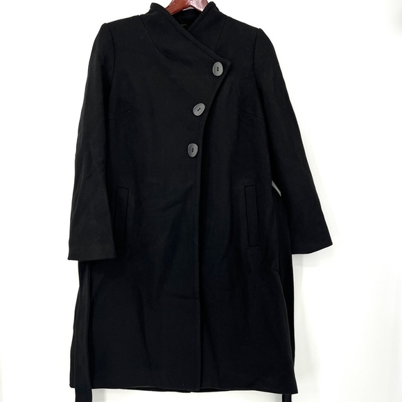 City Chic Refinity Coat Sophisticated in Black Size XXS/12 NWT - Picture 2 of 7